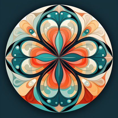 Peaceful Mandala - White Canvas Home Decor Art Piece