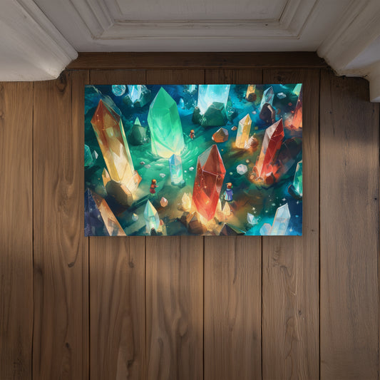 The Quest Turquoise Indoor Outdoor Door Mat - Home Decor