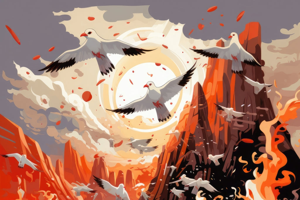 The Escape - Orange Outdoor Area Rug for Home Decor