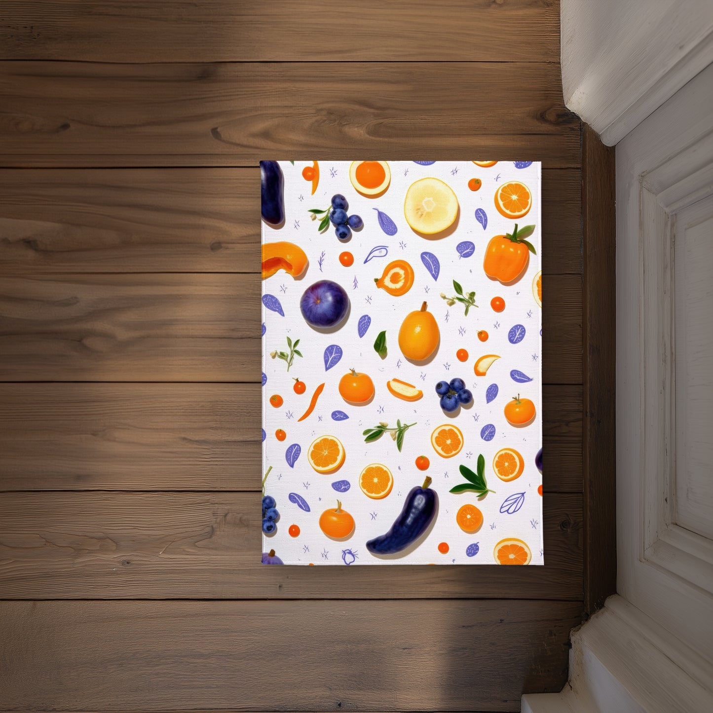 Orange and Purple Indoor Outdoor Door Mat - Home Decor