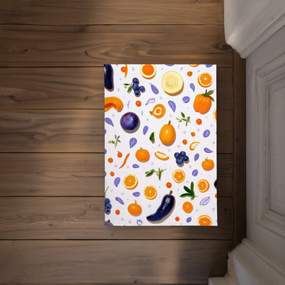 Orange and Purple Indoor Outdoor Door Mat - Home Decor
