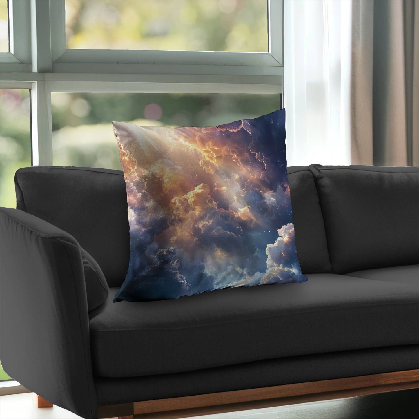 Piercing Light Poly Twill Throw Pillow - Home Decor Accent
