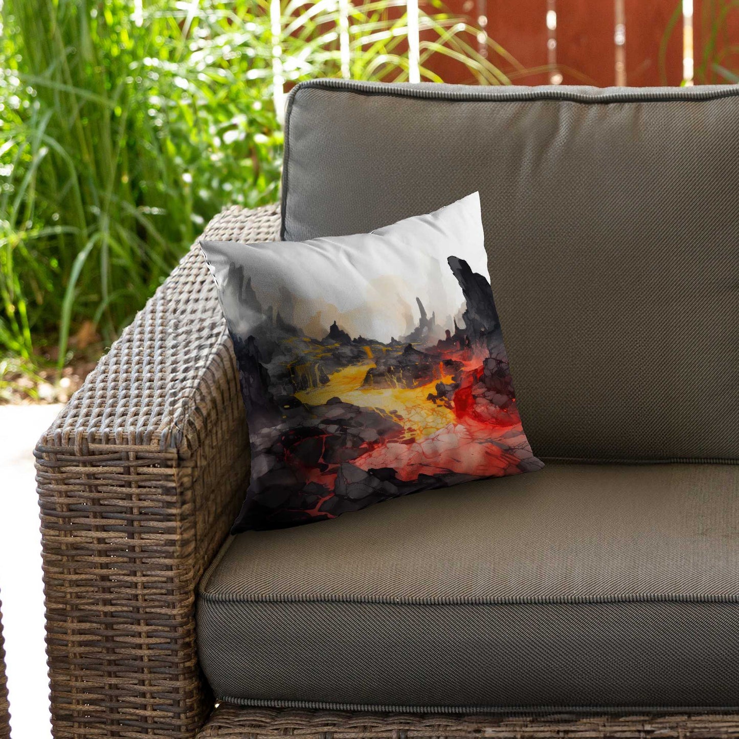 Hot and flowing Orange Poly Twill Throw Pillow Insert |