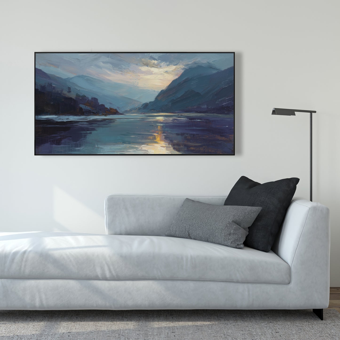 Obscure - Gray Framed Canvas Art for Elegant Home Decor