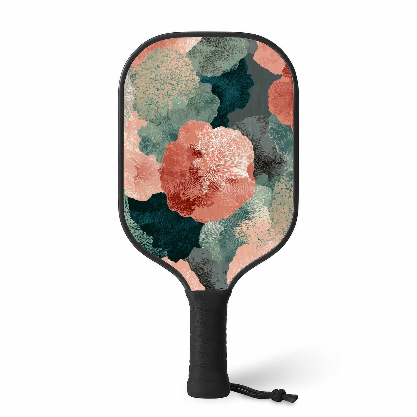 Ensemble de raquettes de pickleball décontractées corail chuchotant Blooms
