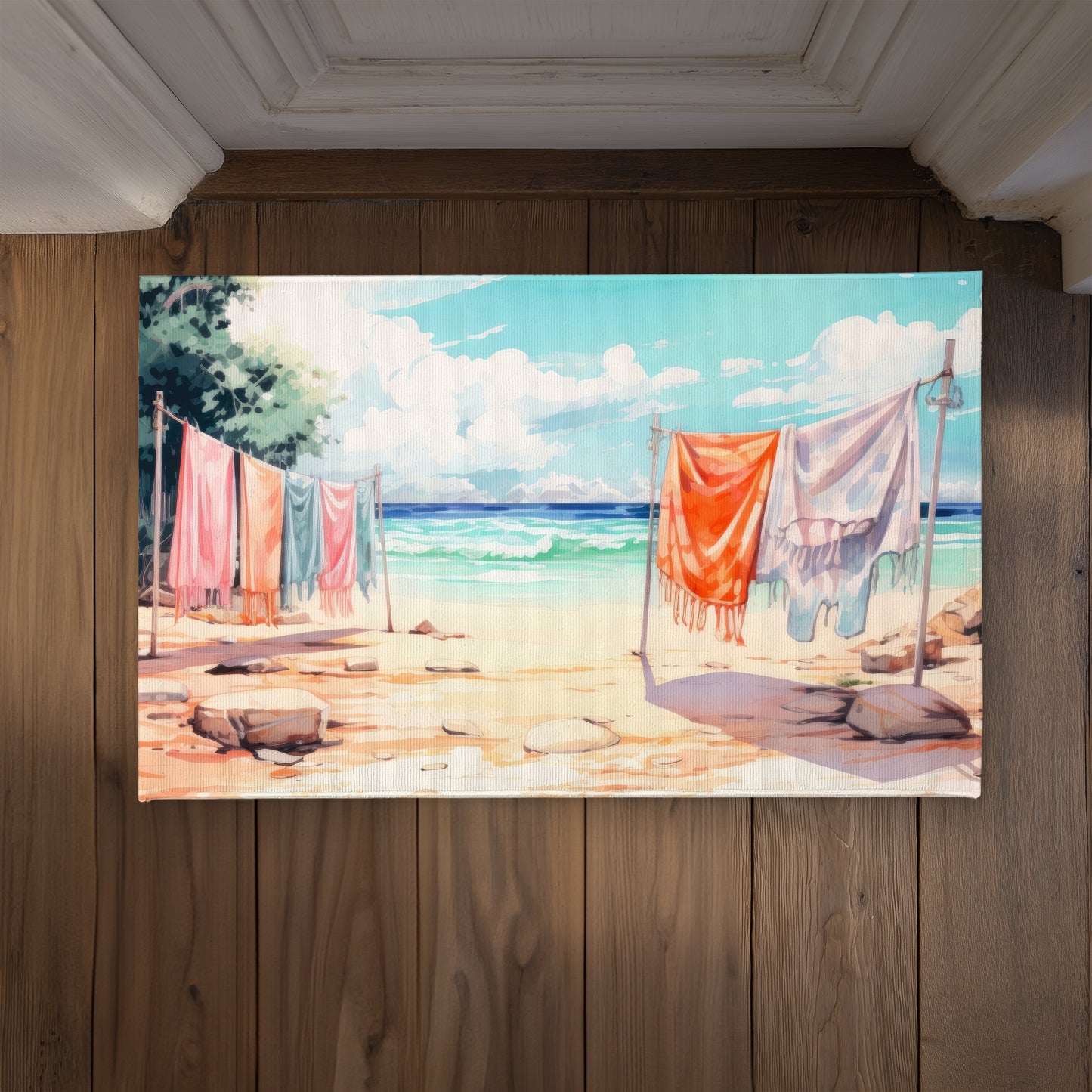 Sunny Side Orange Indoor Outdoor Door Mat - Home Decor