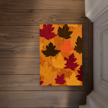 Autumn Glow Leaves Door Mat - Indoor Outdoor Home Decor