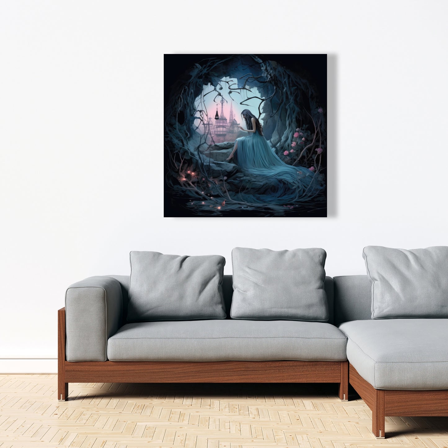 Morose Cave - Pink Canvas Home Decor for Elegant Spaces