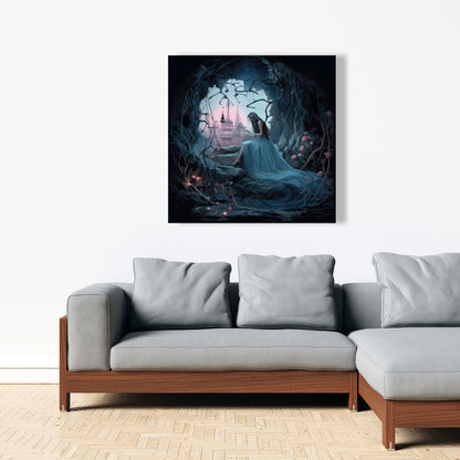 Morose Cave - Pink Canvas Home Decor for Elegant Spaces