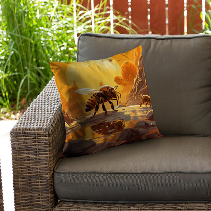 Bee world - Throw Pillow