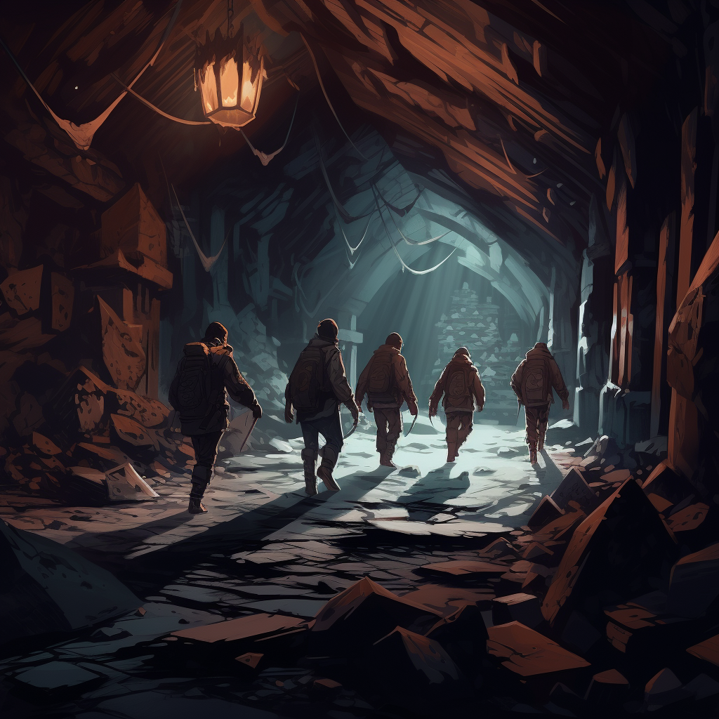 The Catacombs - Brown Round Outdoor Area Rug for Home Decor