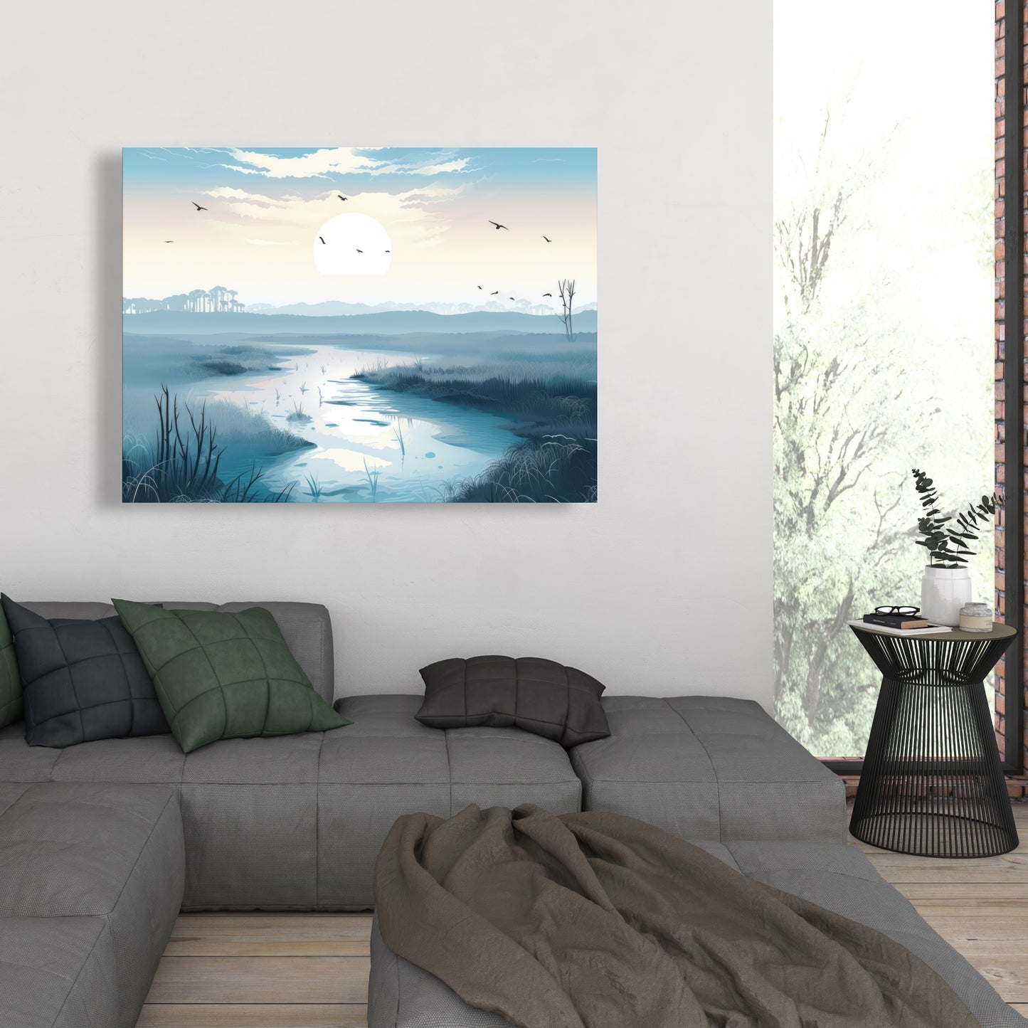 The Marsh - Blue Canvas Art for Stylish Home Decor