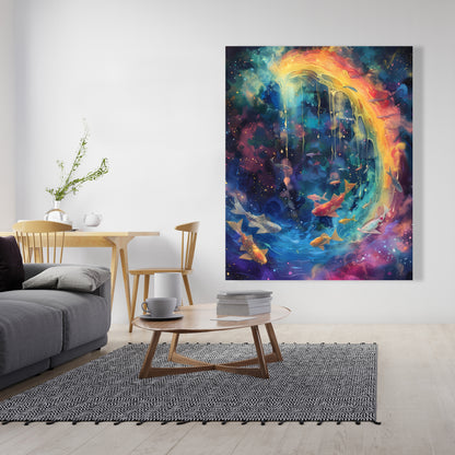 Milky Wave - Red Canvas Art for Stunning Home Decor