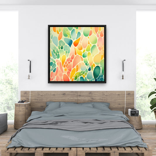 Organic Fruits Orange Framed Canvas | Home Decor Art