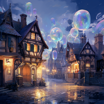 Bloopy town Beige Poly Twill Throw Pillow - Decor Insert