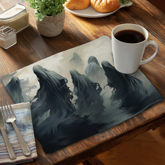 Cursed Lands - Gray Braided Polyester Placemat for Home Decor