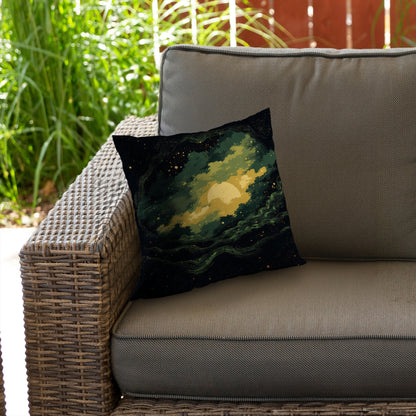 Cloudy Star Yellow Poly Twill Throw Pillow Insert | Home Decor