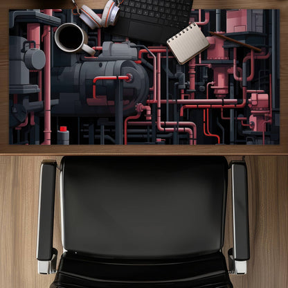 Dark Pipes - Black Desk Mat for Stylish Home Decor