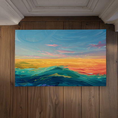 Watercolors Red Indoor Outdoor Door Mat - Home Decor Accent