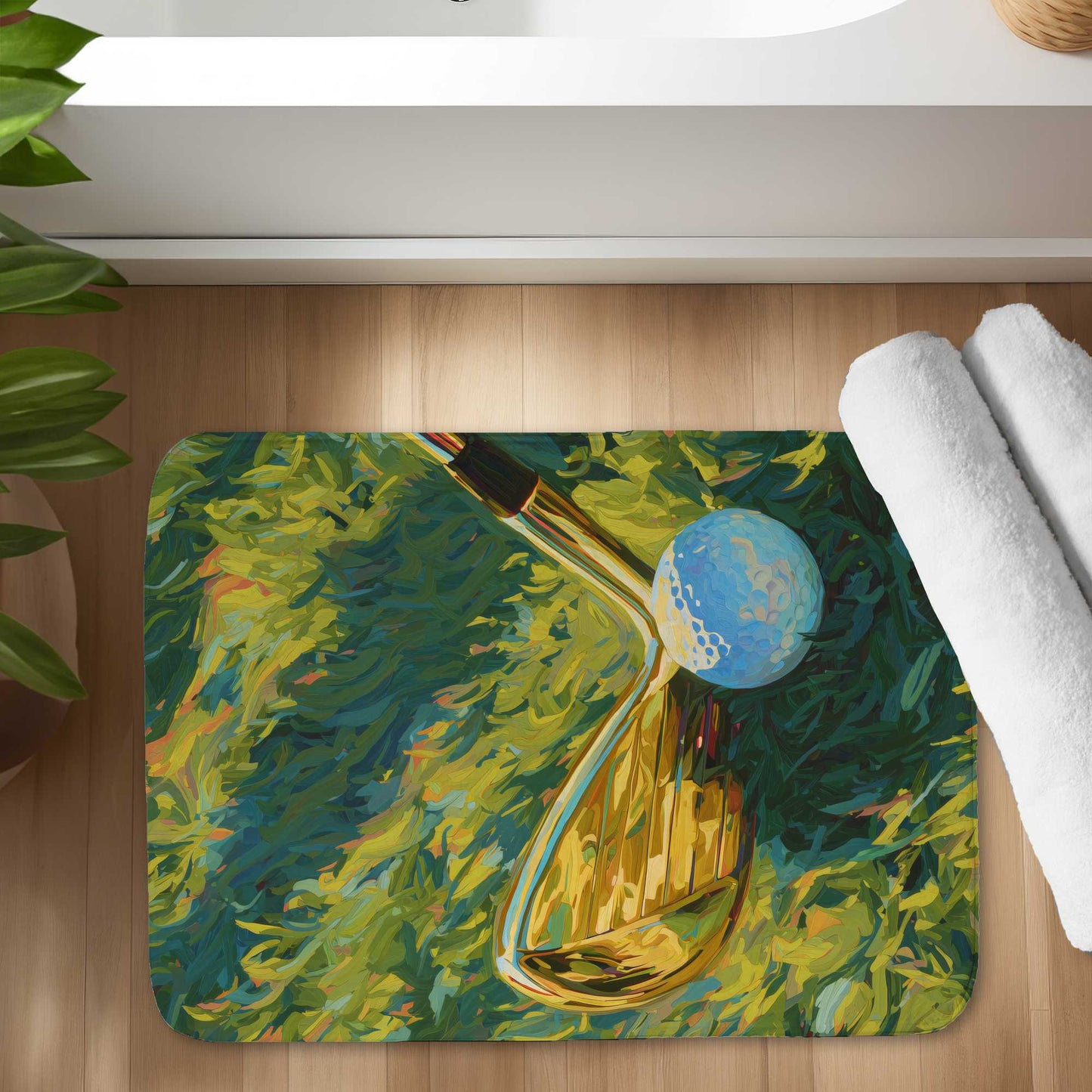 Golden Club Bath Mat | Stylish Home Decor, Soft & Durable