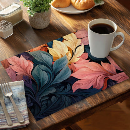 Pastel Bloom Polyester Placemat for Elegant Home Decor