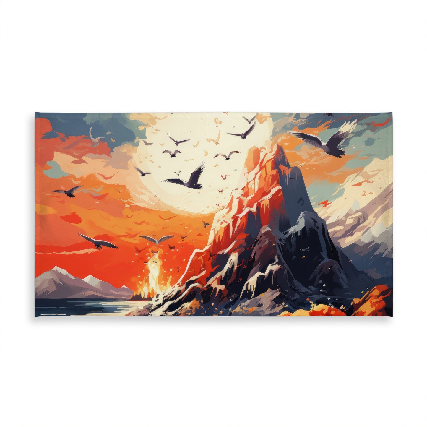 Towards Danger Gray Indoor Outdoor Tablecloth for Home Decor