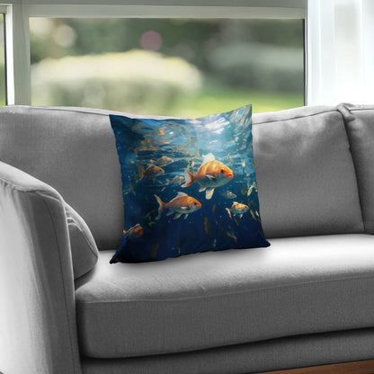 Coussin décoratif en sergé de polyester fluide - Décoration intérieure élégante