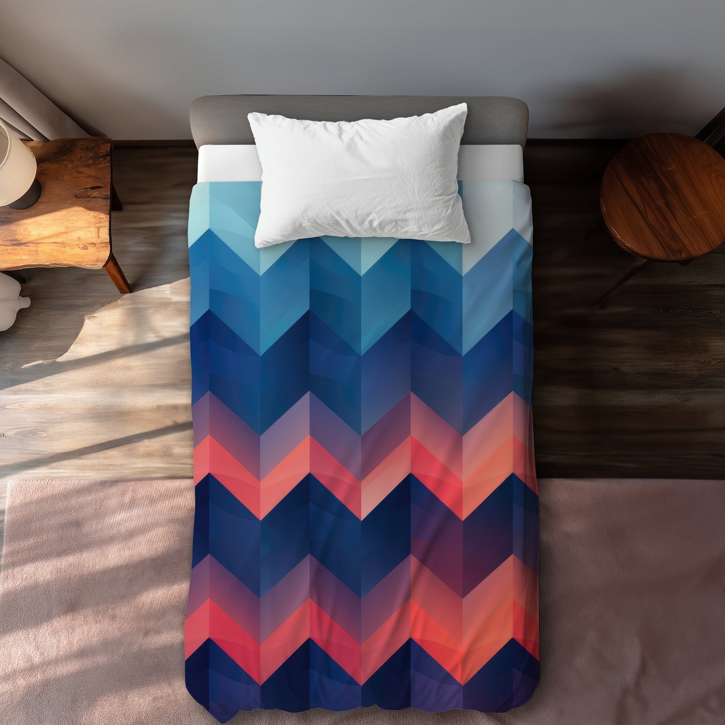 Heat Waves Coral Duvet Cover | Stylish Home Decor Accent
