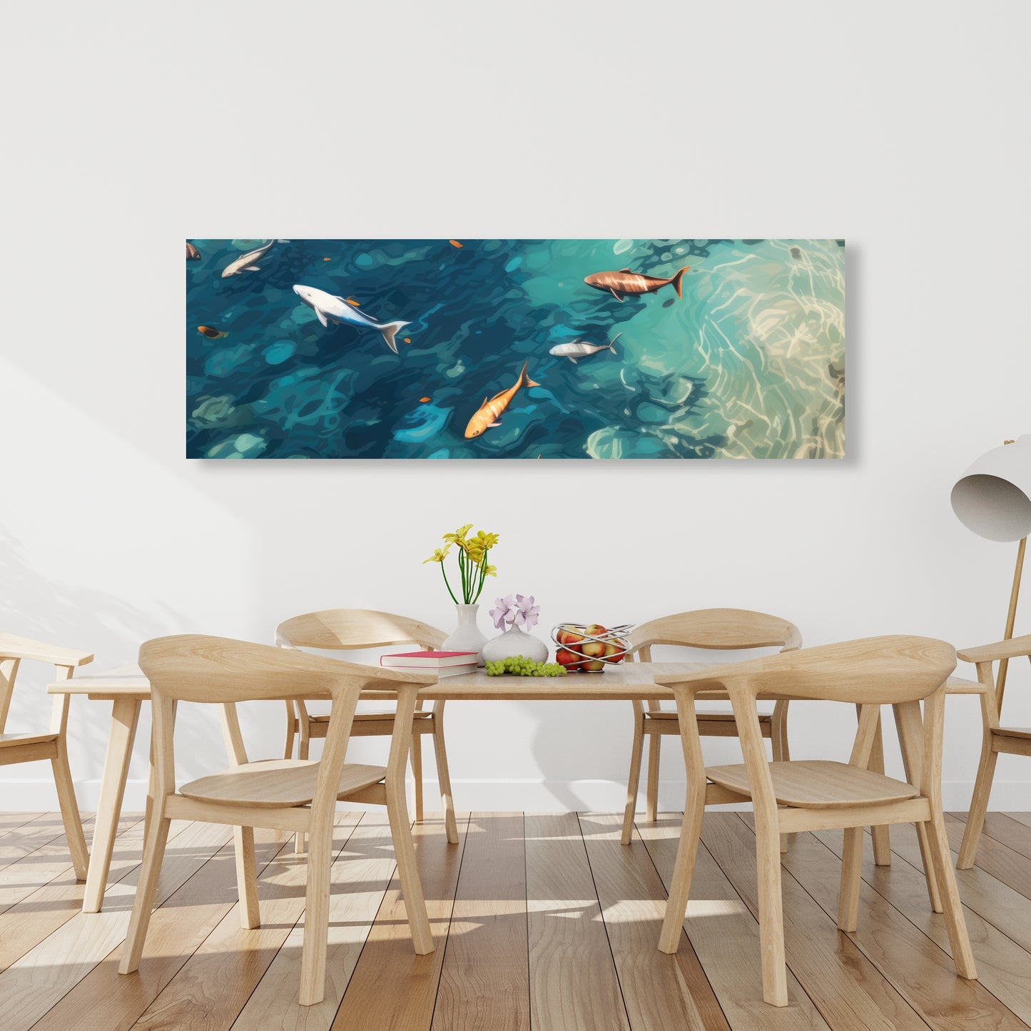 Swim Ahead - Beige Canvas Home Decor for Stylish Interiors