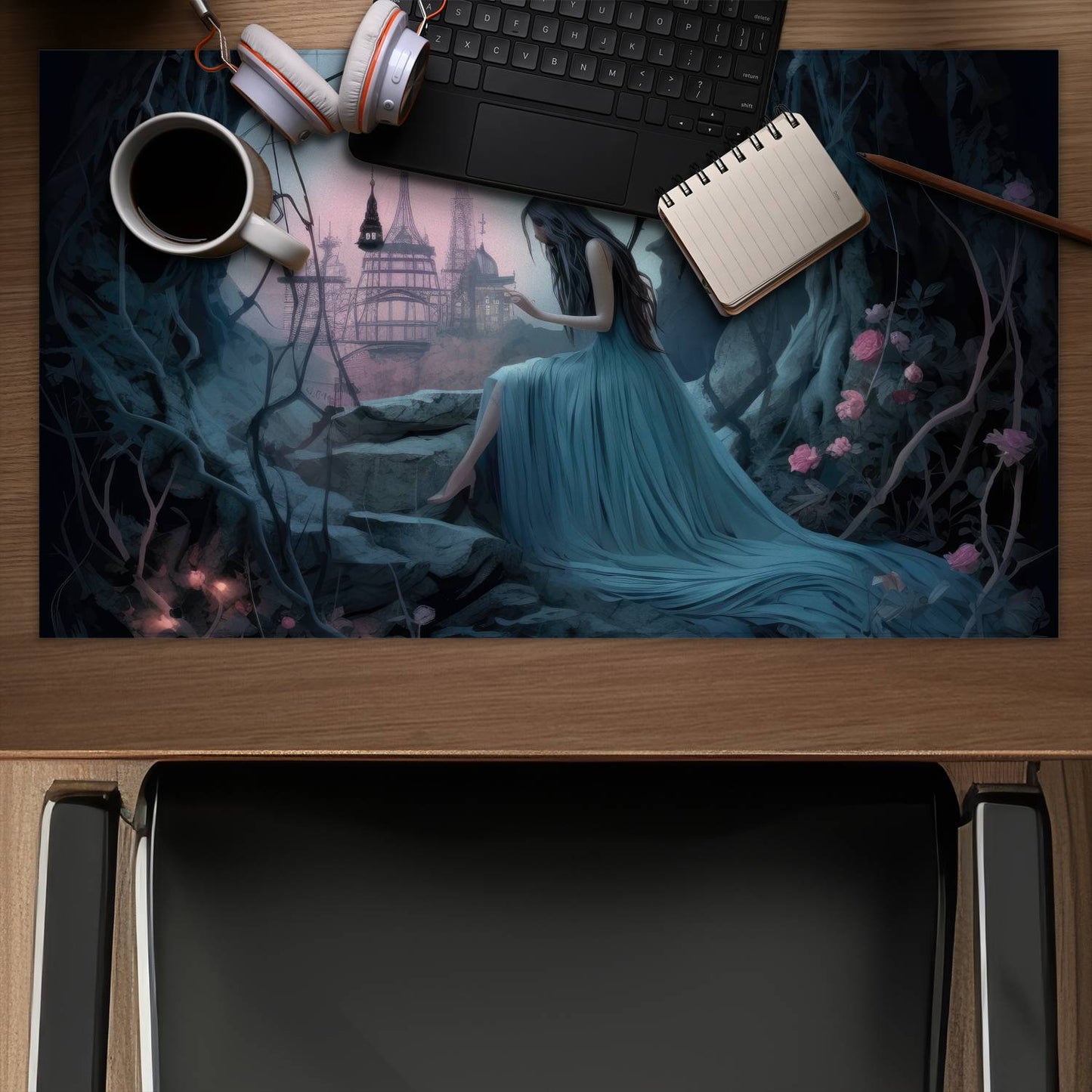 Morose Cave Black Desk Mat for Stylish Home Decor | Buy Now