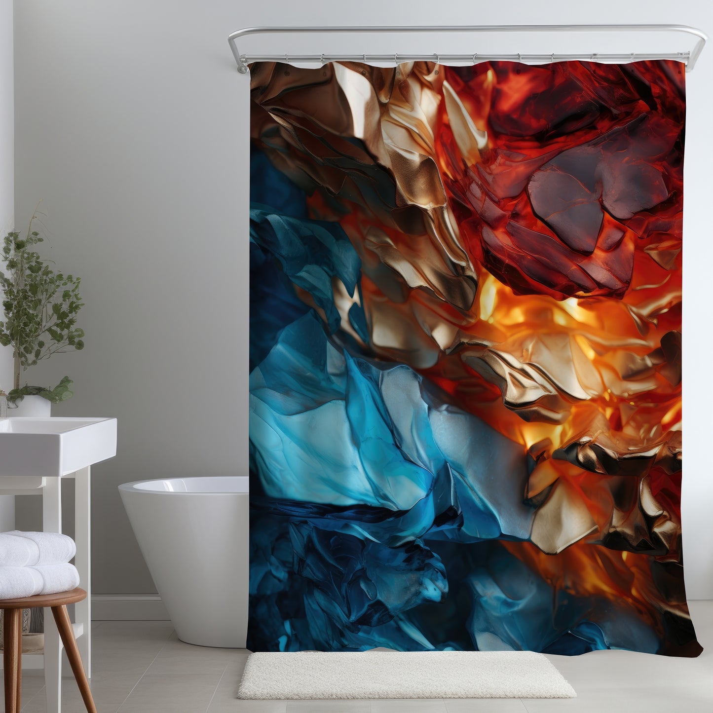 Mineral contrast - Shower Curtain