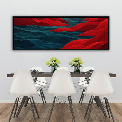 Red Sea - Red Framed Canvas Art for Home Decor