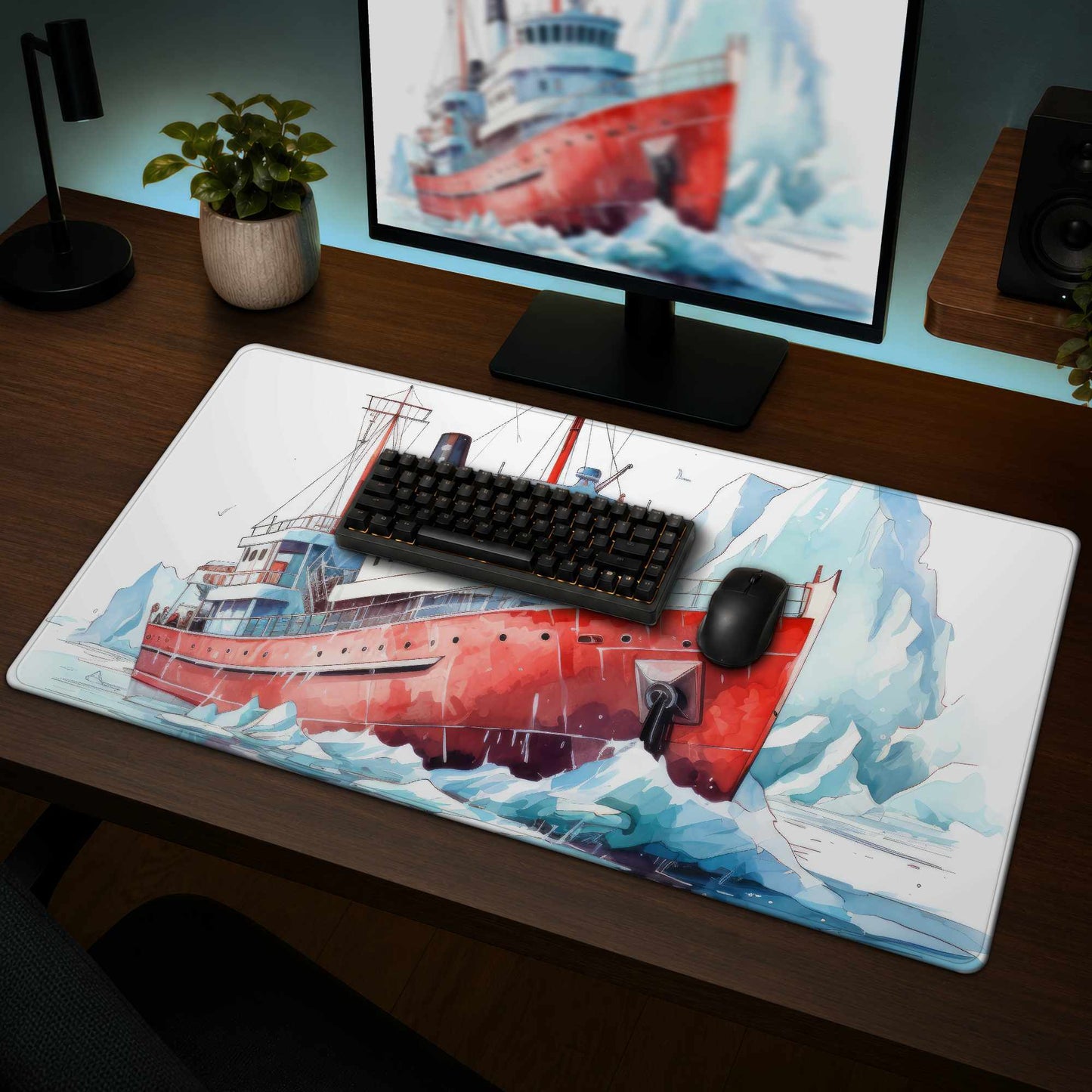 Tapis de bureau brise-glace | Accessoire de décoration d'intérieur élégant
