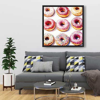 Yummy Beige Framed Canvas - Elegant Home Decor Piece