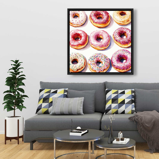 Yummy Beige Framed Canvas - Elegant Home Decor Piece