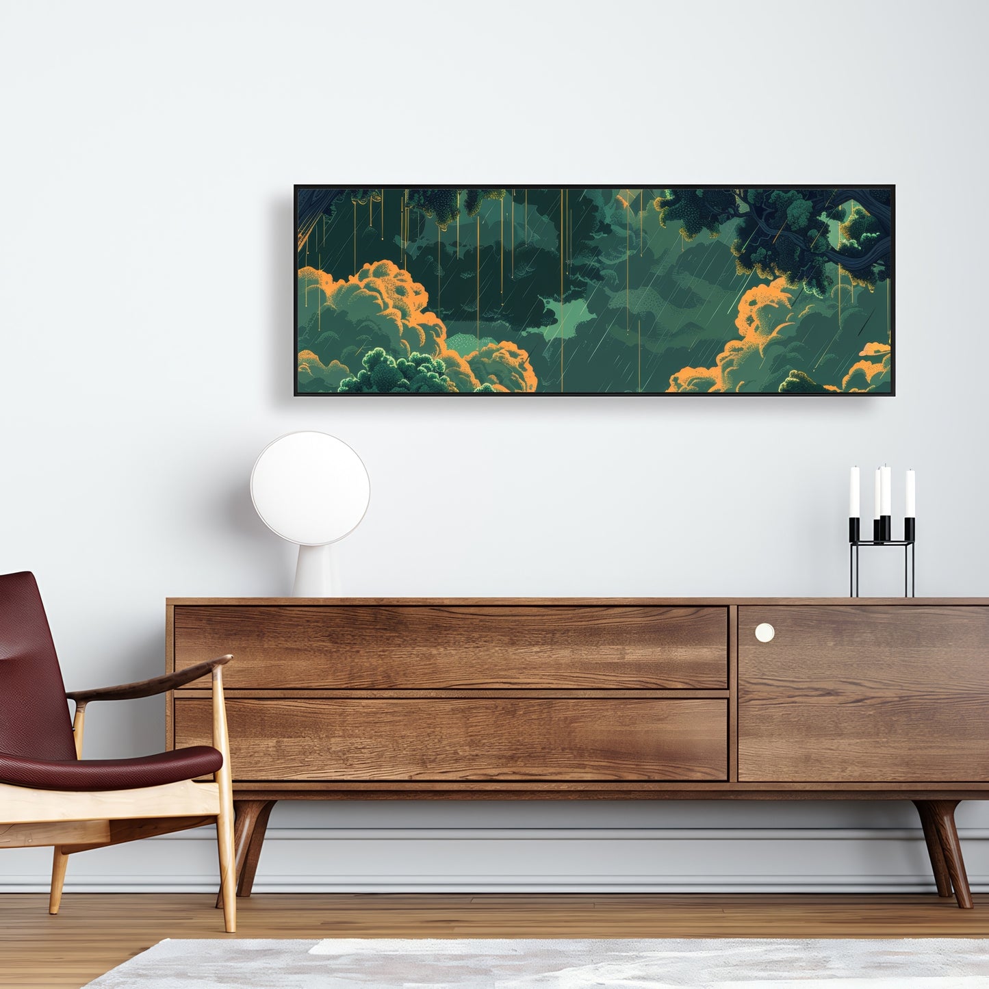 Drops - Yellow Framed Canvas Art for Stylish Home Decor