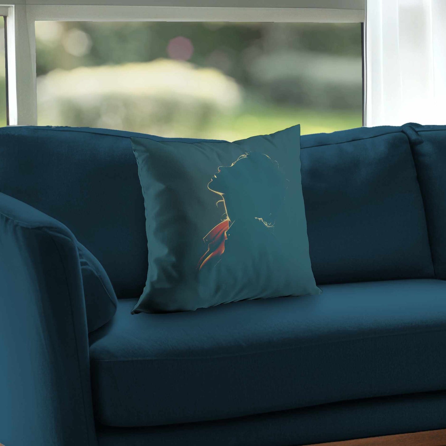 Coussin décoratif en sergé poly Silence Lumière Chuchotement | Décoration d'intérieur