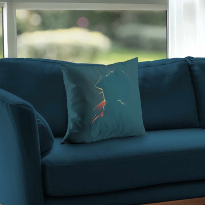 Coussin décoratif en sergé poly Silence Lumière Chuchotement | Décoration d'intérieur