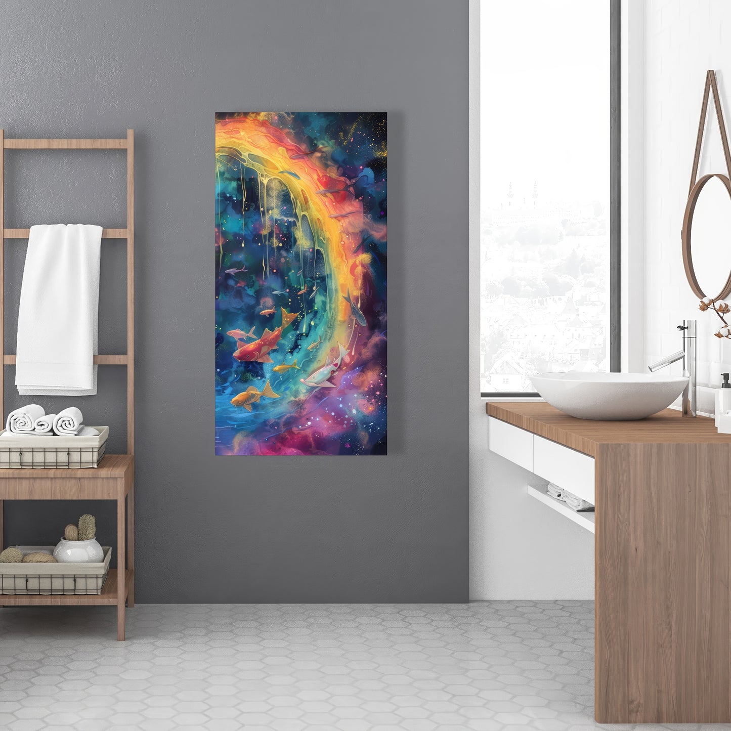 Milky Wave - Red Canvas Art for Stunning Home Decor