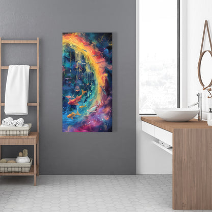 Milky Wave - Red Canvas Art for Stunning Home Decor