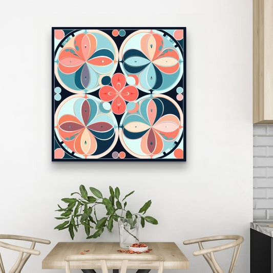 Pastel mandala - 32"x32" Canvas