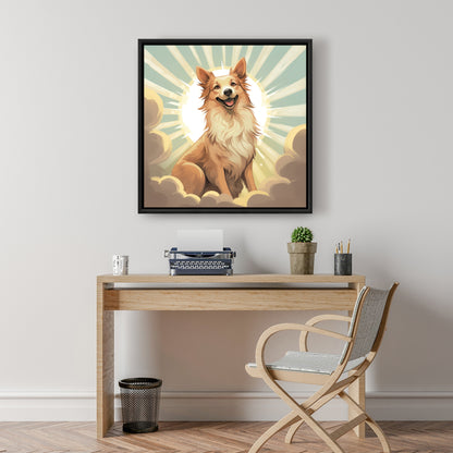 Who's a good boy - 36"x36" Framed canvas
