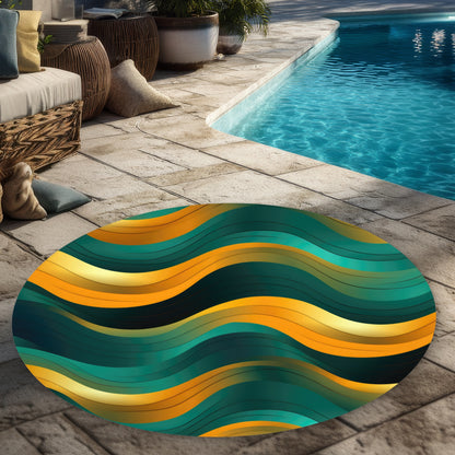 Tapis d'extérieur rond et voluptueux | Décoration intérieure élégante