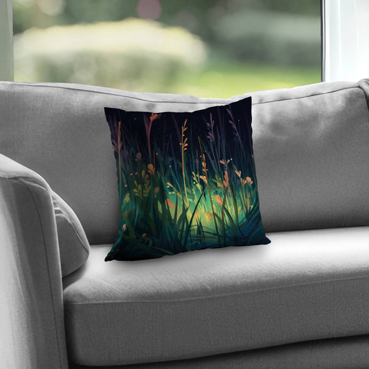 Between Twigs Poly Twill Throw Pillow | Stylish Home Decor