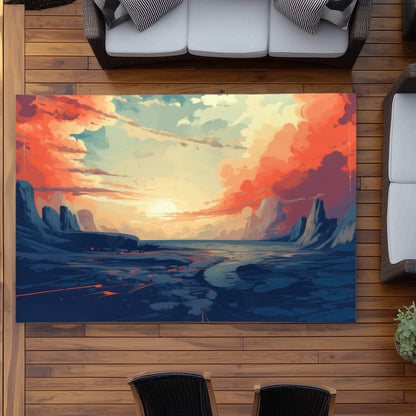 Finally Light Orange Outdoor Area Rug | Home Decor Essentials
