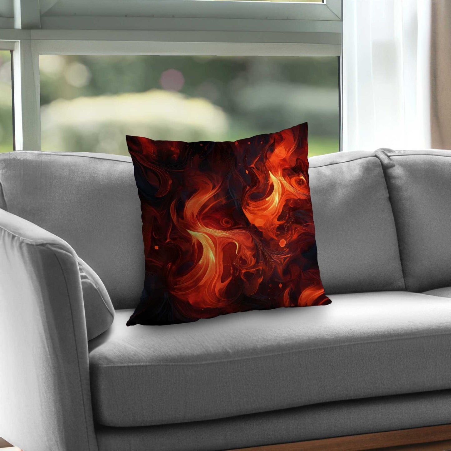 Fires of heck Black Poly Twill Throw Pillow Insert | Decor