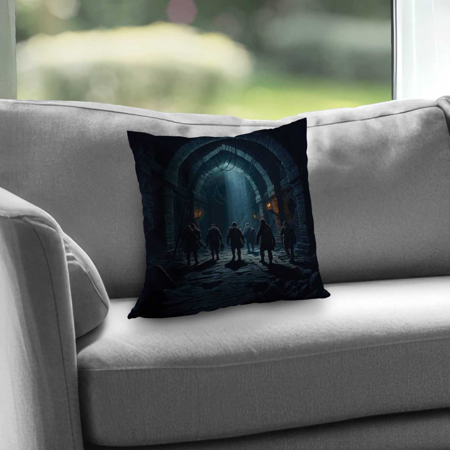 Deep exploration - Throw pillow - Print on demand