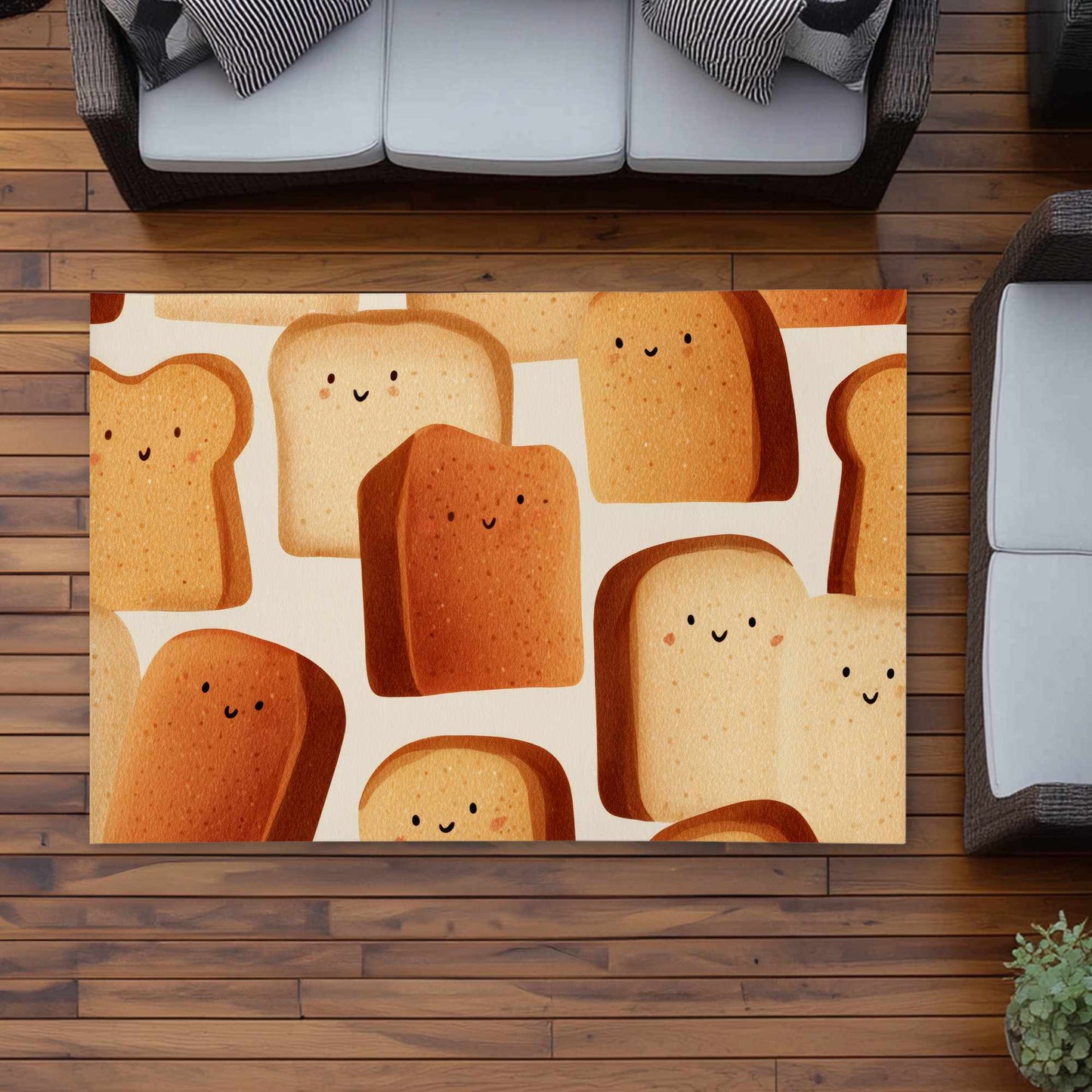 Tapis d'extérieur Toasty Smiles | Décoration d'intérieur durable