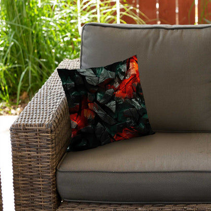 Hiding Under Red Poly Twill Throw Pillow Insert