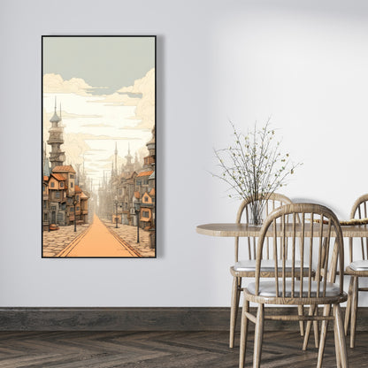 Doing well - Beige Framed Canvas for Elegant Home Decor